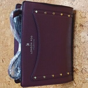 London Fog 100th Anniversary Studded Plum Bag NWT